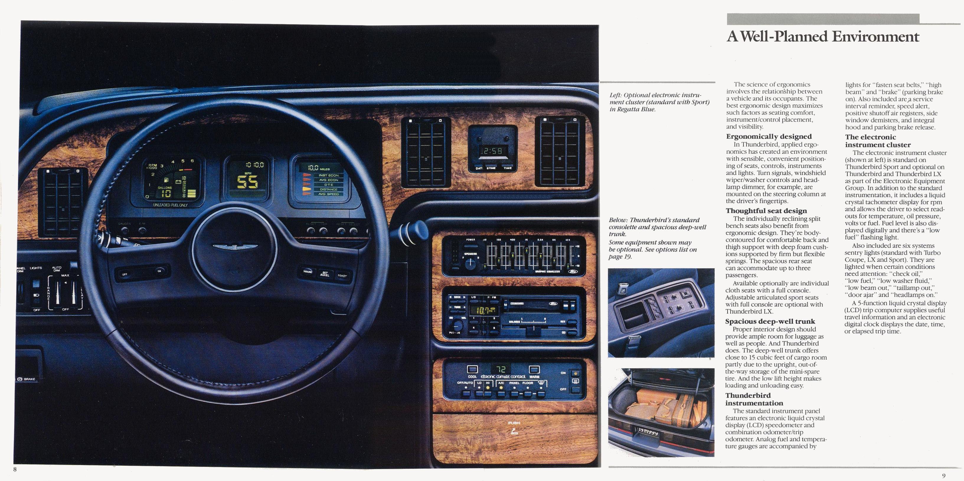 1987 Ford Thunderbird brochure